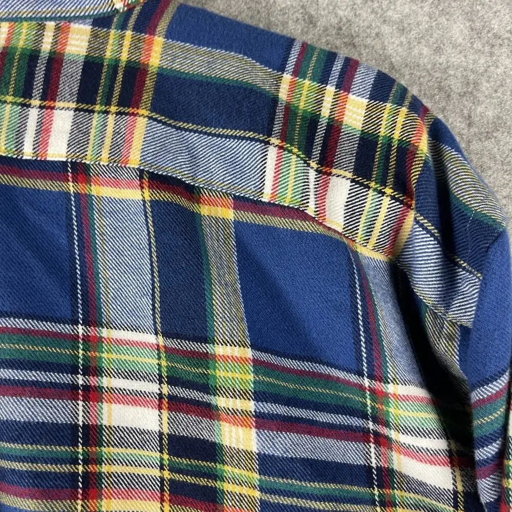 Polo Ralph Lauren Flannel Shirt Mens‎ 2XLT Plaid Button Down Performance Preppy